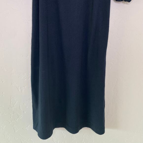 Maeve by Anthropologie Black Annika Knit Puff Sleeve Dress Large - Picture 4 of 11